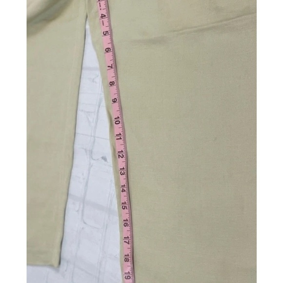 H&M Women’s Pale Green Linen Blend Ankle Length Pleated Dress Pants Size 10 NEW - Picture 7 of 15